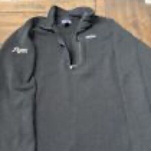 Patagonia Black Sweater Mens Large Embroidery Hiking Fleece 1/4 Zip